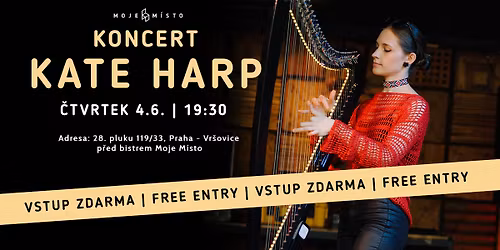 Koncert Kate Harp v Bistru Moje M\u00edsto \ud83c\udf9f\ufe0f VSTUP ZDARMA