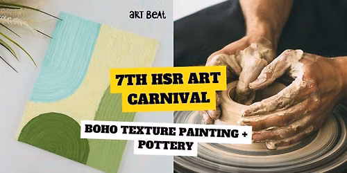 Boho texture paintin + Pottery (Art Carnival)