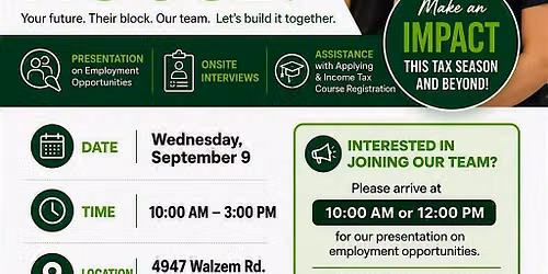 H&R Block SA Northeast Recruiting Open House