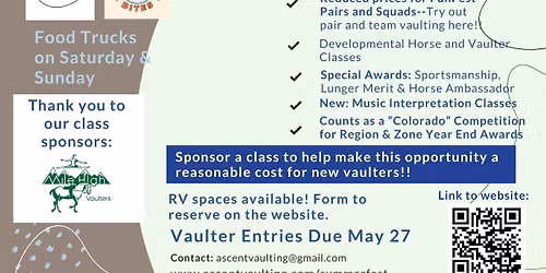 Colorado Summer Vaulting Fest