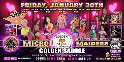 Darlington, SC - Micro Maidens Dwarf Dancers @Golden Saddle