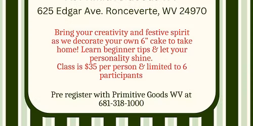 Cake Decorating Workshop