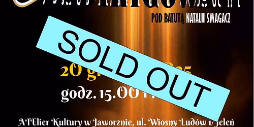 "Swiat\u0142o w ciemno\u015bci" koncert zespo\u0142u Zadyrygowani pod batut\u0105 Natalii Smagacz