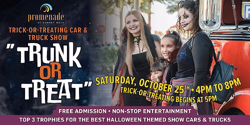Promenade 6th Annual "Trunk or Treat" Trick or Treating & Car Show