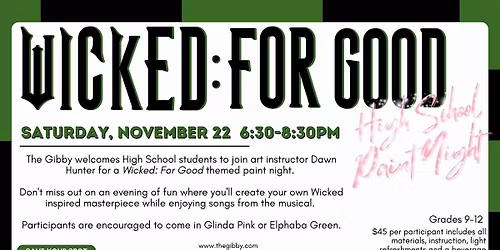 Wicked: For Good Inspired High School Paint Night