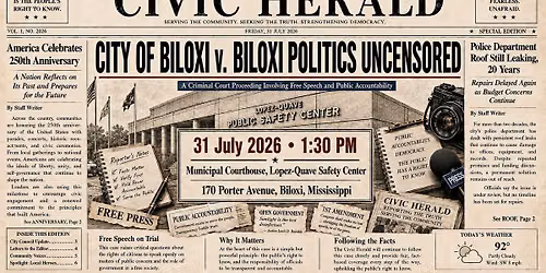 City of Biloxi v. Biloxi Politics Uncensored - 31 July 2026
