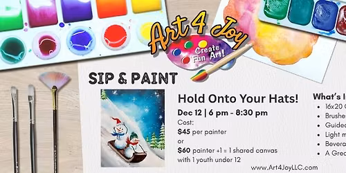 Sip & Paint Hold Onto Your Hats!
