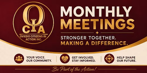 Oviedo Citizens in Action Monthly Business Meeting
