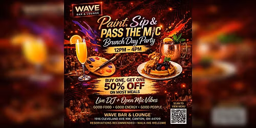 Paint, Sip & Pass The Mic Brunch Party | Live DJ + Vibes at Wave Bar