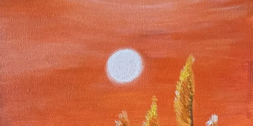 Brushes & Brews: Tangerine Scene