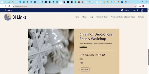 Christmas Pottery Workshop - Create Your Own Handmade Decorations