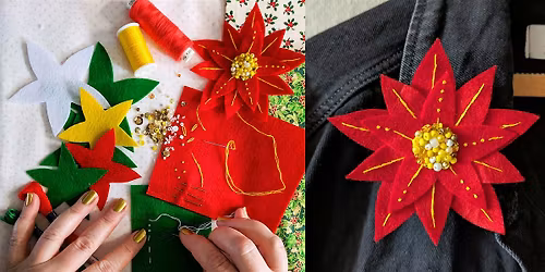 Make an Embroidered Poinsettia workshop