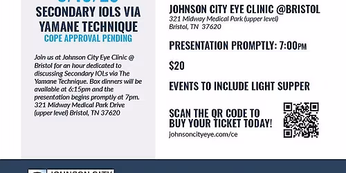 Secondary IOLs via Yamane Technique - One Hour COPE Approval Pending