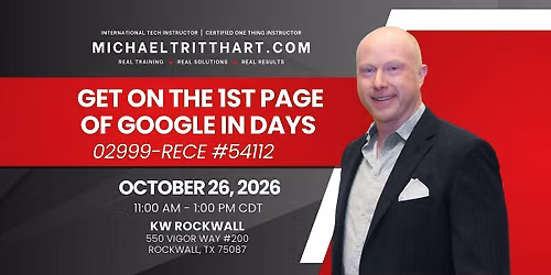 Get on the 1st Page of Google in Days | KW Rockwall, Stewart Title, Tarrant