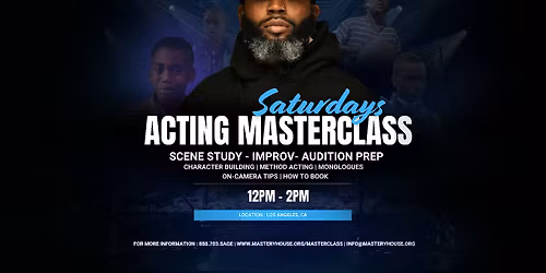 Acting Masterclass with Award-Winning Brandon Hammond