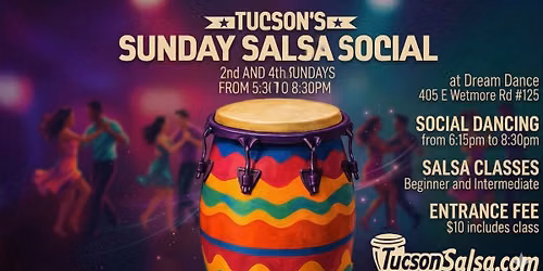 Dance with us this Sunday @ Tucson's Sunday Salsa Social! \u2600\ufe0f