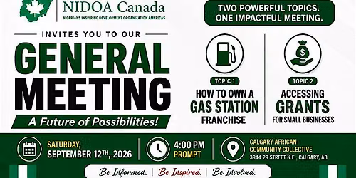 NIDOA General Meeting - September 2026