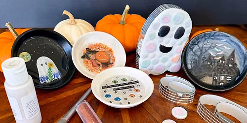 Make Your Own Disco Mosaic Ghost and 2 Halloween Trinket Trays