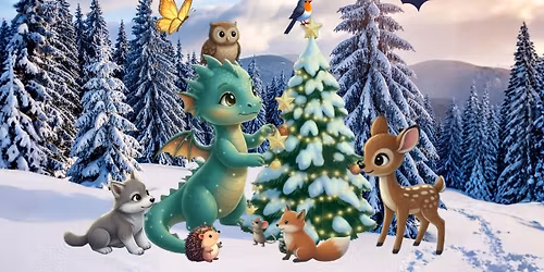 Kinderzoektocht: Vlammetje versiert een kerstboom