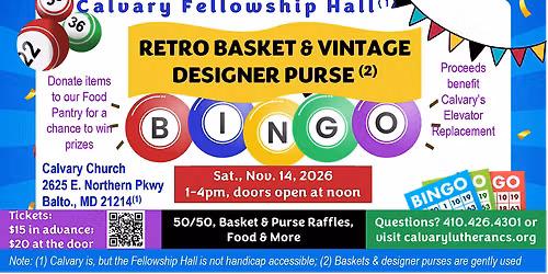 Retro Basket & Vintage Designer Purse Bingo
