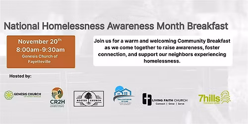 National Homelessness Awareness Month Breakfast