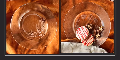 Glass Etching: Fall Plate