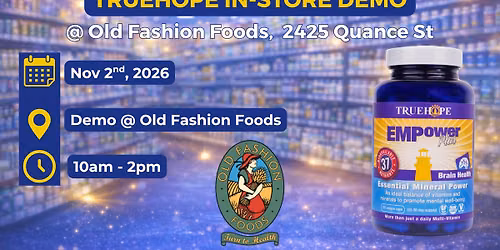 Demo @ Old Fashion Foods, 2425 Quance St