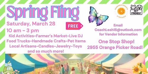 3\/28 FREE Spring Fling Market at Mandarin Markets