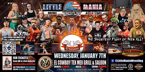 Austintown, OH - Little Mania Mini Wrestling @El Cowboy