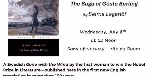 Lesering Book Club - The Saga of G\u00f6sta Berling By Selma Lagerl\u00f6fr
