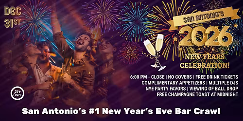 San Antonio  NYE Bar Crawl