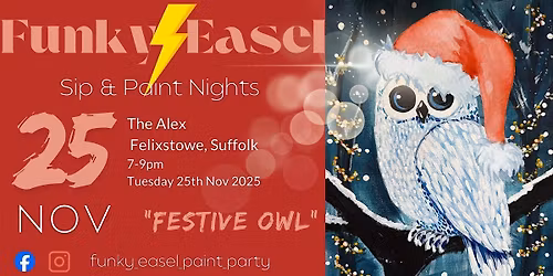 The Funky Easel Sip & Paint: The Alex in Felixstowe, Suffolk