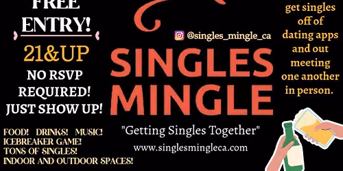 Singles Mingle @ Cellar Door in Pleasanton FREE ENTRY 21&UP