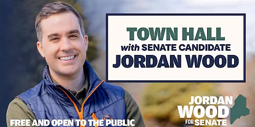 Jordan Wood in Waterville! Town Hall at Colby College!