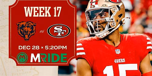 49ers vs BEARS SHUTTLE BUS R\/T FROM SAN FRANCISCO (MARINA) 12\/28\/2025