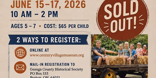 Mini Camp "Half Pint" \u2013 Geauga County Historical Society (Tenerife Edition)