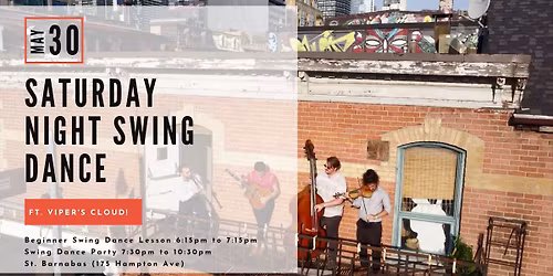 Saturday Night Swing ft Viper's Cloud! Beginner lessons & Live Band Dance!