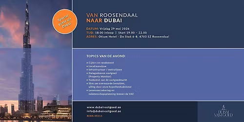 Van Roosendaal naar Dubai
