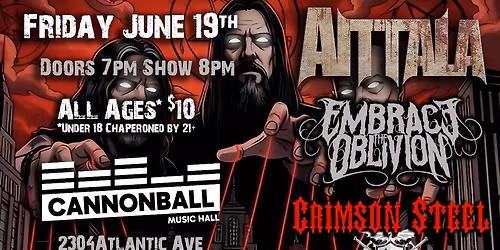 Aittala x Embrace the Oblivian x Crimson Steel at the Cannonball Music Hall