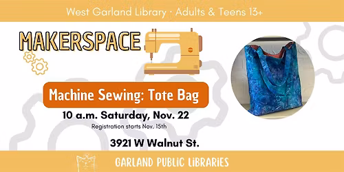 Machine Sewing: Tote Bag