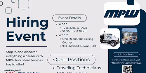 Hiring Event: MPW Industrial Services