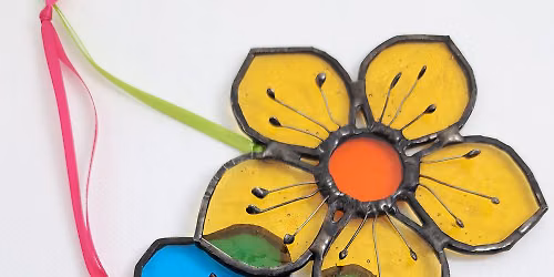 Copper Foiled Flower Sun Catcher with Nikki Clark