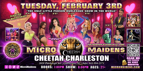 Charleston, SC - Micro Maidens Dwarf Dancers @Cheetah Charleston