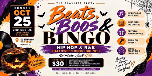 Beats, Boos & Bingo: Hip Hop & R&B Halloween Bingo Brunch