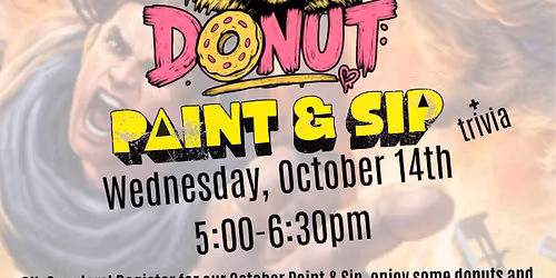 Princess Donut Paint and Sip