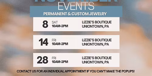 G&N Jewelry Popup @ Lizzie\u2019s Boutique