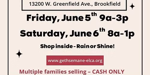 Gethsemane Rummage Sale & Bake Sale