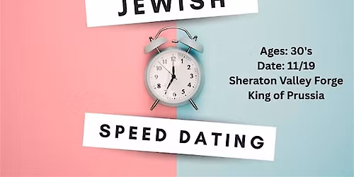 30's Jewish Speed Dating!