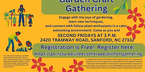 November Therapeutic Horticulture Garden Craft Gathering