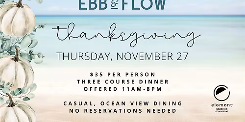THANKSGIVING AT EBB & FLOW- LIVE MUSIC!